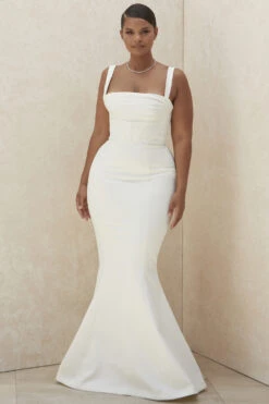 Ivory Balconette Corset Bridal Gown - Limited Edition -Pinkyy Kleider Geschaft francoise 11