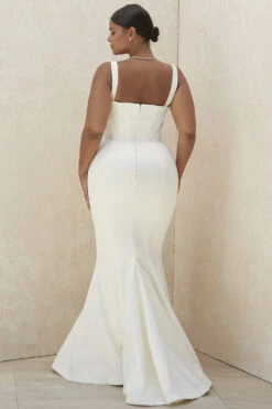 Ivory Balconette Corset Bridal Gown - Limited Edition -Pinkyy Kleider Geschaft francoise 17