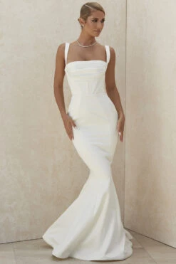 Ivory Balconette Corset Bridal Gown - Limited Edition -Pinkyy Kleider Geschaft francoise 3