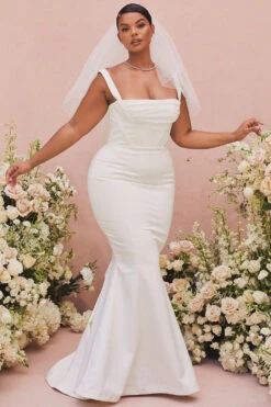 Ivory Balconette Corset Bridal Gown - Limited Edition -Pinkyy Kleider Geschaft francoise white 14