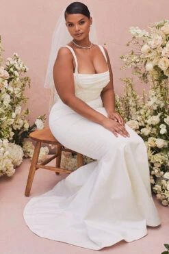 Ivory Balconette Corset Bridal Gown - Limited Edition -Pinkyy Kleider Geschaft francoise white 18