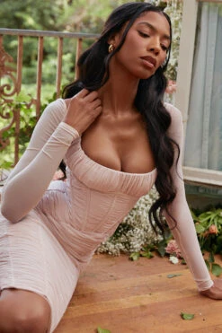 Crystal Gathered Corset Dress -Pinkyy Kleider Geschaft freyja c21