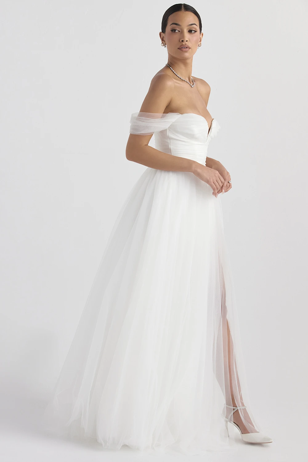 White Tulle Bridal Gown 8 White Tulle Bridal Gown – Bild 8