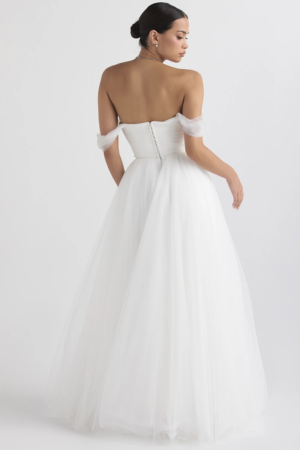 White Tulle Bridal Gown 10 White Tulle Bridal Gown – Bild 10