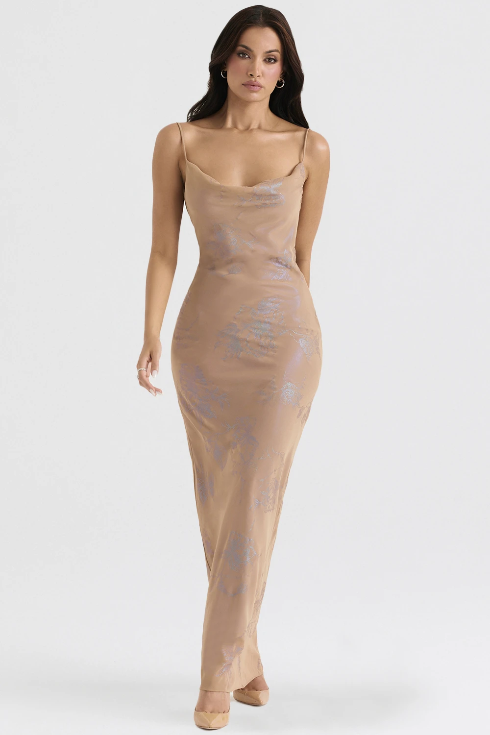 Iridescent Cafe Au Lait Maxi Dress 2 Iridescent Cafe Au Lait Maxi Dress – Bild 2