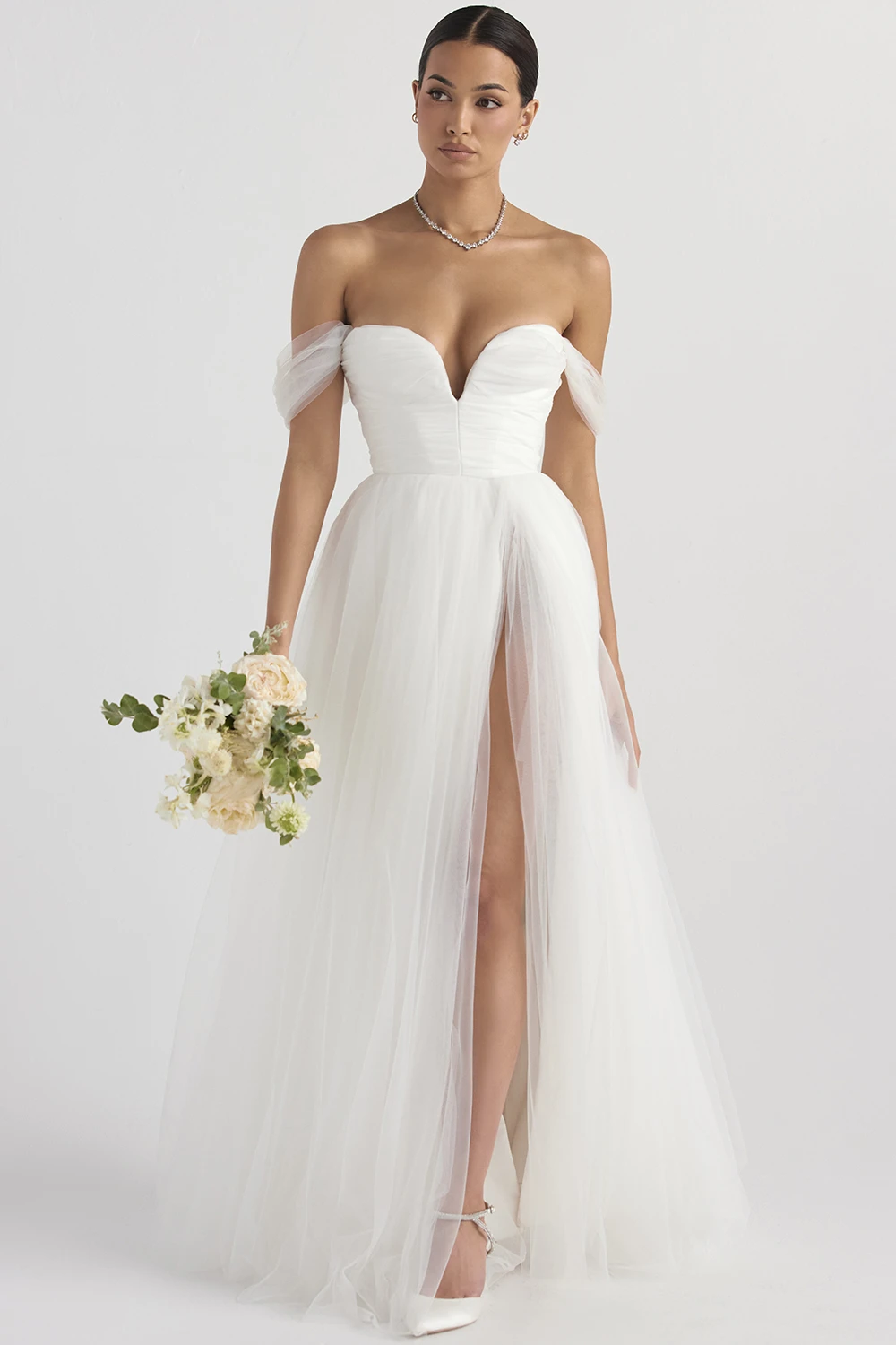 White Tulle Bridal Gown 3 White Tulle Bridal Gown – Bild 3