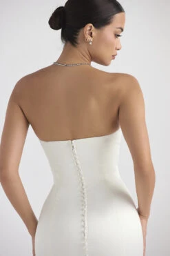 Ivory Satin Strapless Bridal Gown -Pinkyy Kleider Geschaft giselle 12