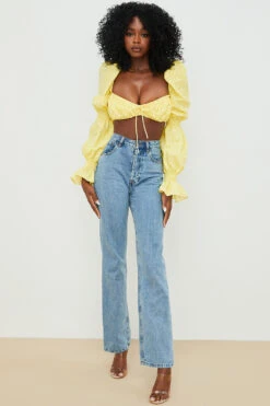 Lemon Floral Shirred Bralette Top -Pinkyy Kleider Geschaft henrietta 2