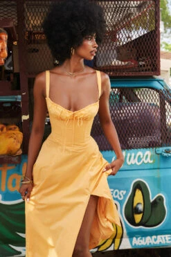 Tangerine Bustier Sundress 26 Tangerine Bustier Sundress -Pinkyy Kleider Geschaft houseofcb 4581