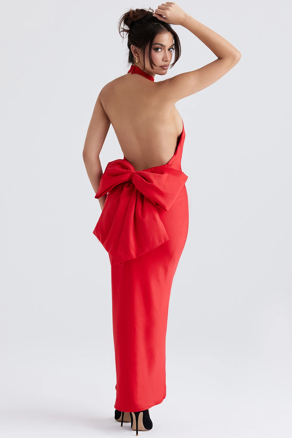 Red Bow Halter Dress 1 Red Bow Halter Dress