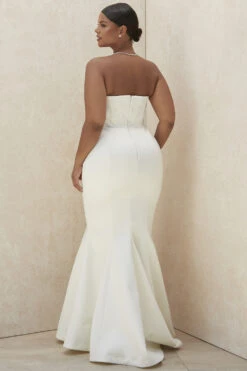 Ivory Strapless Corset Bridal Gown - Limited Edition -Pinkyy Kleider Geschaft ines 12