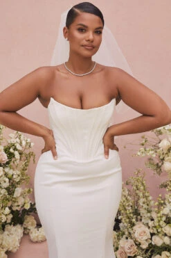 Ivory Strapless Corset Bridal Gown - Limited Edition -Pinkyy Kleider Geschaft ines white 15