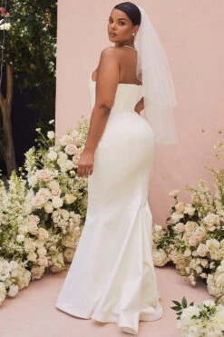 Ivory Strapless Corset Bridal Gown - Limited Edition -Pinkyy Kleider Geschaft ines white 16