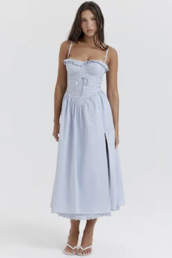 Soft Blue Broderie Anglais Midi SunDress 22 Soft Blue Broderie Anglais Midi SunDress -Pinkyy Kleider Geschaft jaime 3