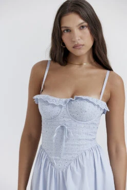 Soft Blue Broderie Anglais Midi SunDress 24 Soft Blue Broderie Anglais Midi SunDress -Pinkyy Kleider Geschaft jaime 5