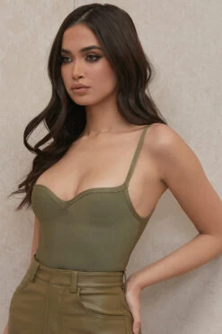 Olive Sweetheart Neckline Bandage Bodysuit 15 Olive Sweetheart Neckline Bandage Bodysuit -Pinkyy Kleider Geschaft kamila 9a