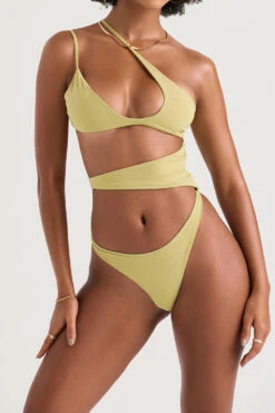 Olive Asymmetric Cutout Swimsuit 11 Olive Asymmetric Cutout Swimsuit -Pinkyy Kleider Geschaft lafayette gn 2r