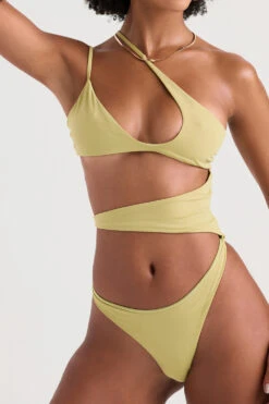 Olive Asymmetric Cutout Swimsuit 12 Olive Asymmetric Cutout Swimsuit -Pinkyy Kleider Geschaft lafayette gn 4r
