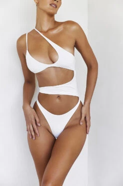 Ivory Asymmetric Cutout Swimsuit 21 Ivory Asymmetric Cutout Swimsuit -Pinkyy Kleider Geschaft lafayettew11