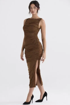 Coffee Crystallised Maxi Dress 20 Coffee Crystallised Maxi Dress -Pinkyy Kleider Geschaft laurie 5