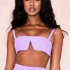 Violet Crepe V Wire Bralet