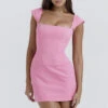 French Pink Corset Mini Dress