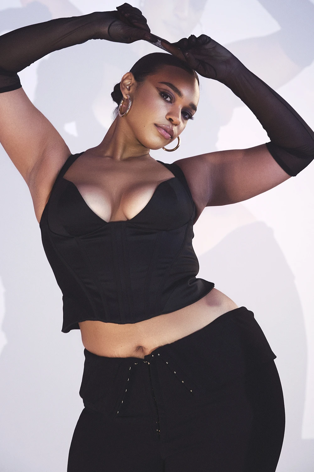 Black Satin Corset 9 Black Satin Corset – Bild 9