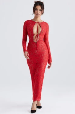 Red Lace Maxi Dress 16 Red Lace Maxi Dress -Pinkyy Kleider Geschaft lisandra 2
