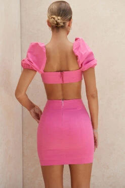 Pink Linen Mini Skirt 21 Pink Linen Mini Skirt -Pinkyy Kleider Geschaft lisettesadie 7