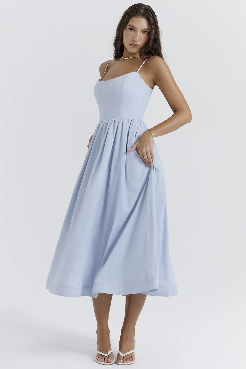 Soft Blue Corset Sundress 1 Soft Blue Corset Sundress
