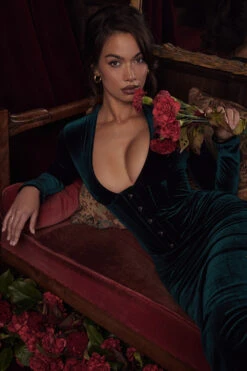 Forest Velvet Corset Dress -Pinkyy Kleider Geschaft look 03 1020