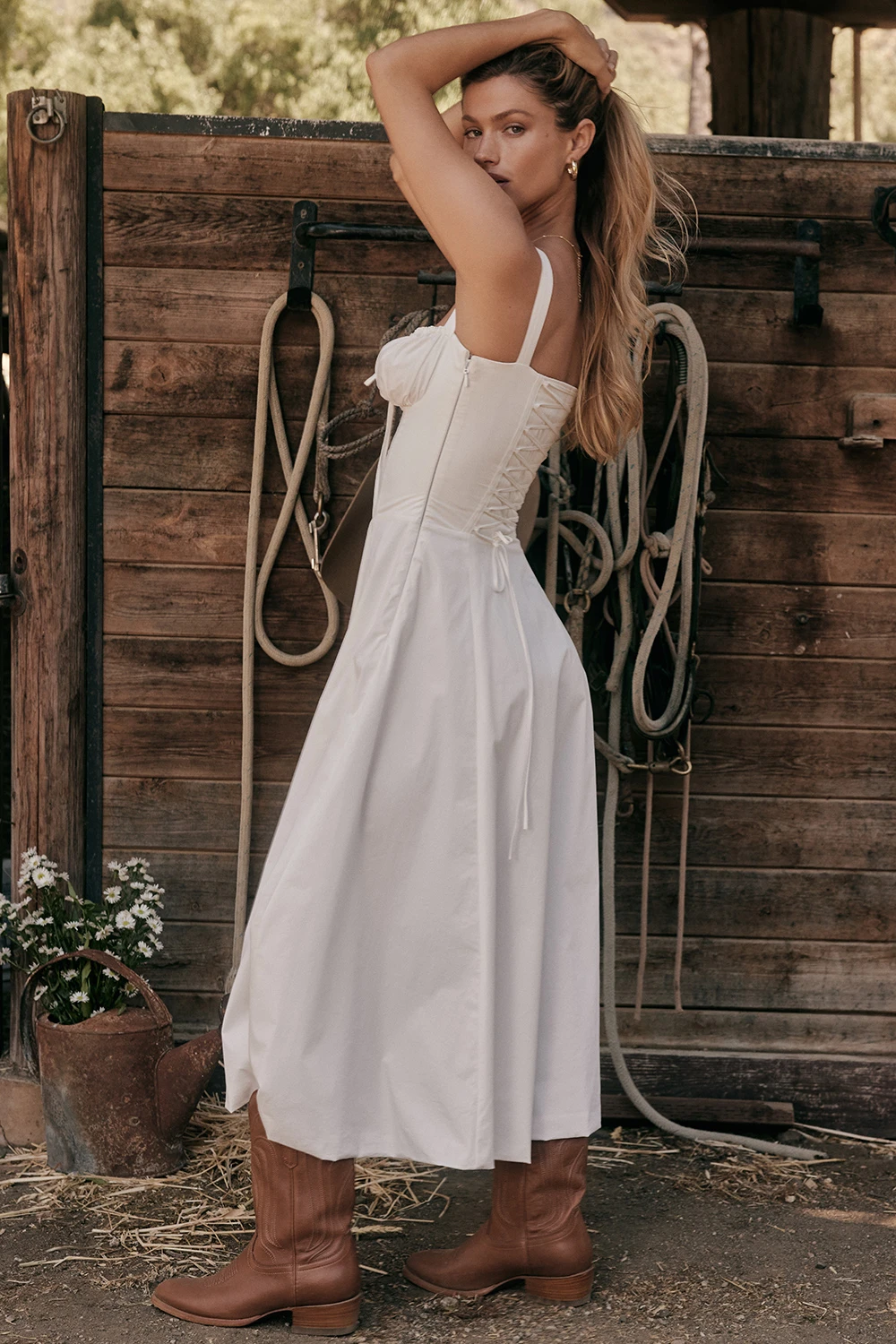 White Bustier Sundress 14 White Bustier Sundress – Bild 14
