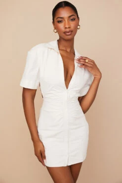 Beige Open Back Shirt Dress 15 Beige Open Back Shirt Dress -Pinkyy Kleider Geschaft luisa 6