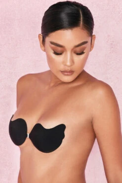 Front Fastening Moulded Microfibre 'V' Bra - Black 13 Front Fastening Moulded Microfibre 'V' Bra - Black -Pinkyy Kleider Geschaft m99b1840