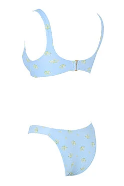 Baby Blue Floral Print Bikini -Pinkyy Kleider Geschaft mariposa blue floral print 02