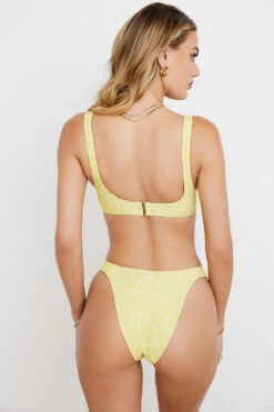 Yellow White Floral Print Bikini -Pinkyy Kleider Geschaft mariposa y 6