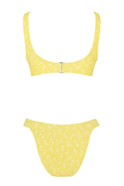 Yellow White Floral Print Bikini -Pinkyy Kleider Geschaft mariposa yellow floral print 03