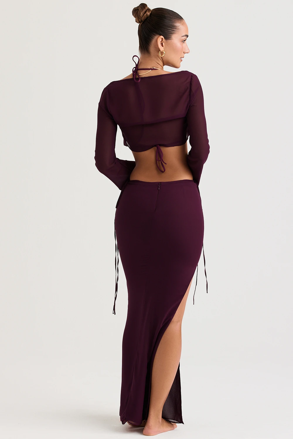 Prune Cutout Maxi Skirt 7 Prune Cutout Maxi Skirt – Bild 7