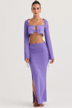 Violet Cutout Maxi Skirt