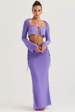 Violet Cutout Maxi Skirt -Pinkyy Kleider Geschaft marseilleamalfi vt 2