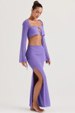 Violet Cutout Maxi Skirt -Pinkyy Kleider Geschaft marseilleamalfi vt 4