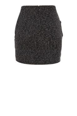 Black Sparkle Draped Mini Skirt -Pinkyy Kleider Geschaft martha black 02