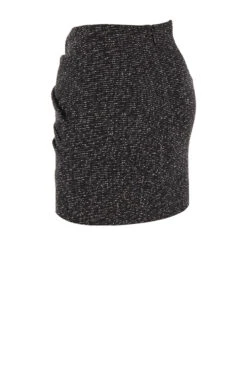 Black Sparkle Draped Mini Skirt -Pinkyy Kleider Geschaft martha black 03