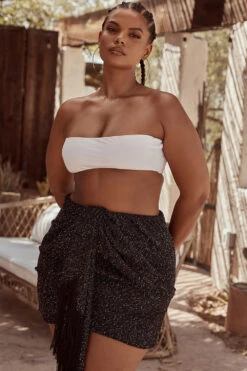 Black Sparkle Draped Mini Skirt -Pinkyy Kleider Geschaft martha black 1115952108895f14fc8969aeb