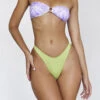 Violet Floral Bandeau Bikini Top