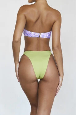 Olive Ruched Bikini Bottom