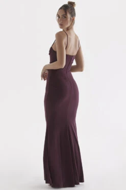 Dark Cherry Corset Maxi Dress 24 Dark Cherry Corset Maxi Dress -Pinkyy Kleider Geschaft milena 10