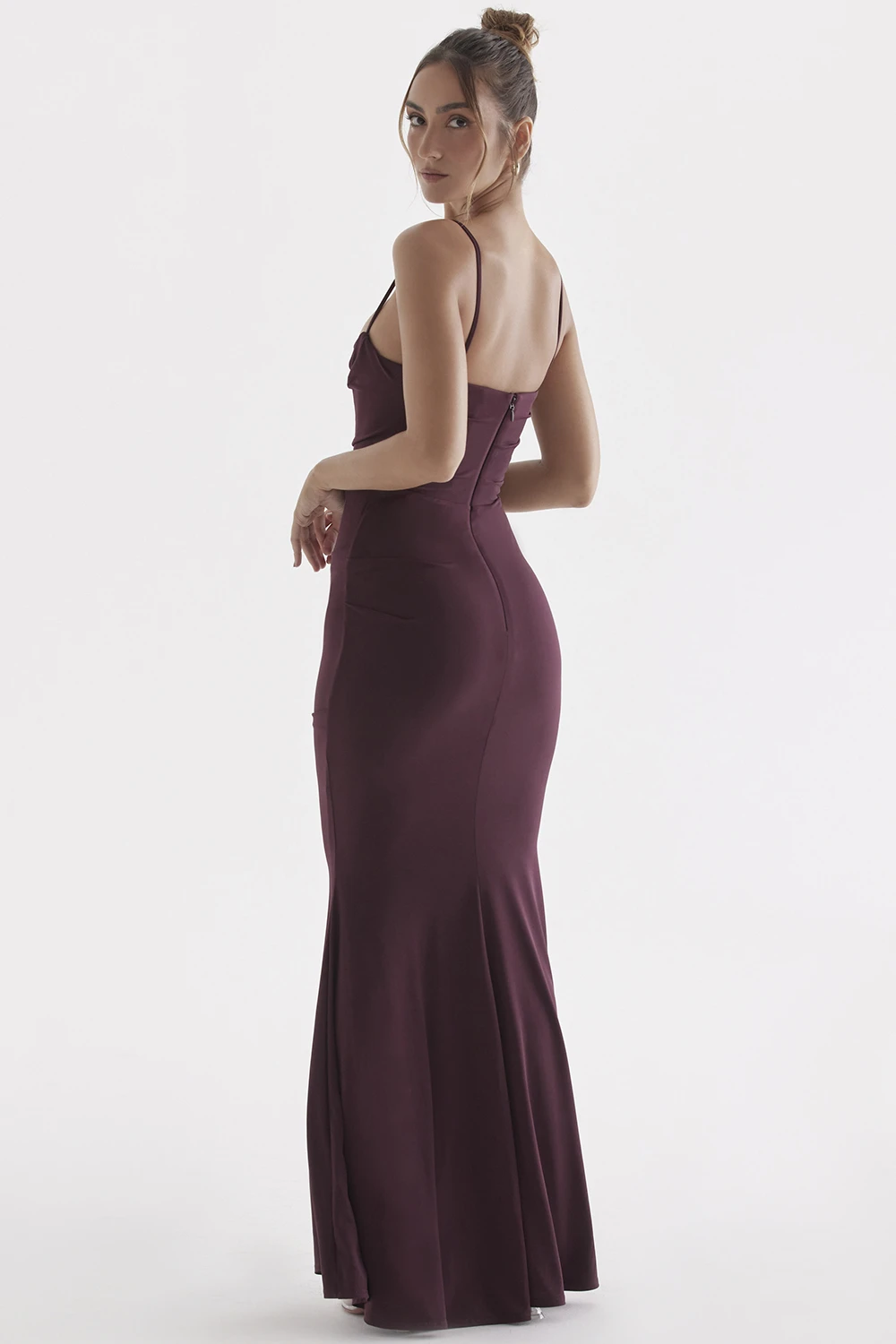 Dark Cherry Corset Maxi Dress 9 Dark Cherry Corset Maxi Dress – Bild 9