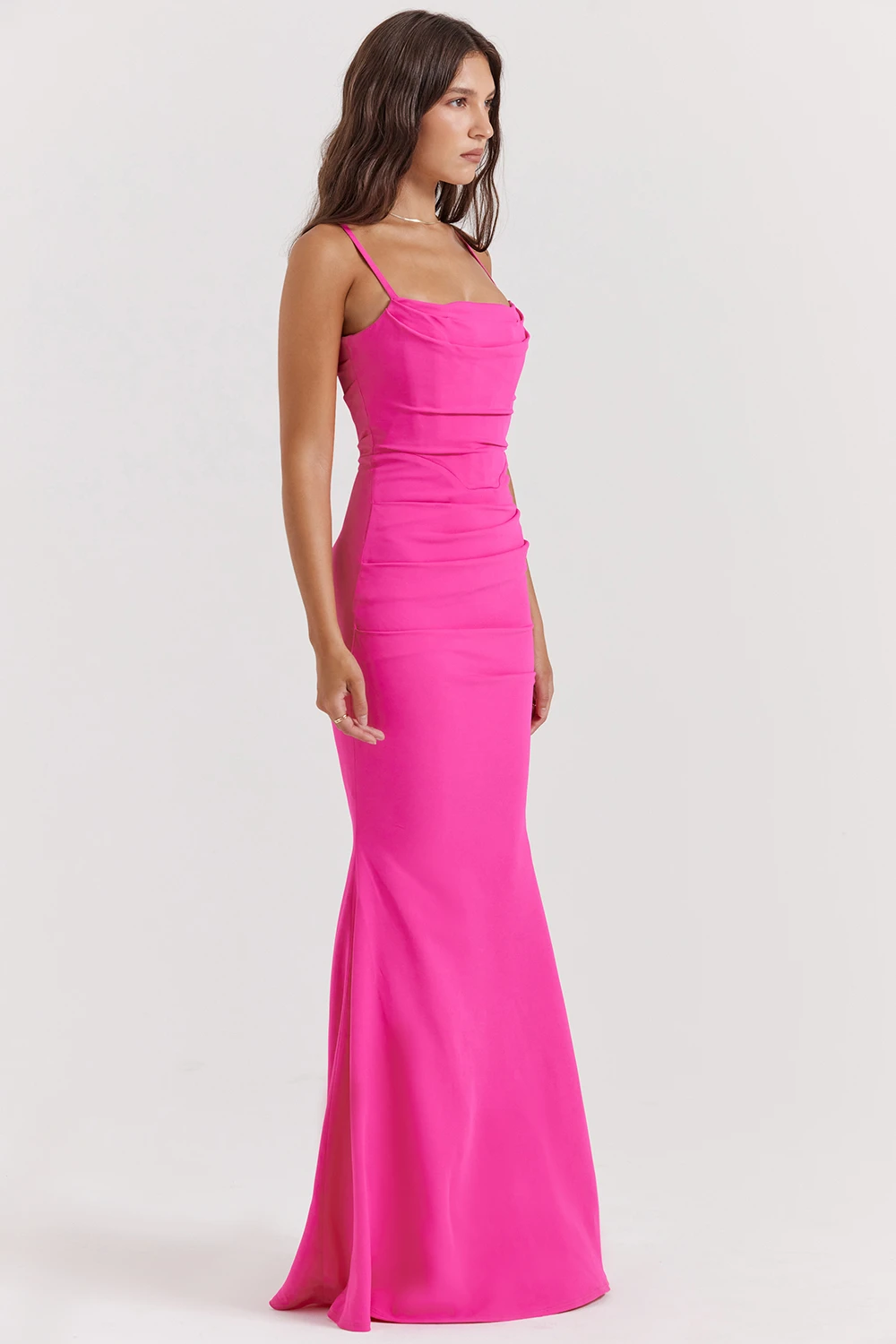 Hot Pink Corset Maxi Dress 4 Hot Pink Corset Maxi Dress – Bild 4