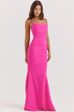 Hot Pink Corset Maxi Dress 16 Hot Pink Corset Maxi Dress -Pinkyy Kleider Geschaft milena 4